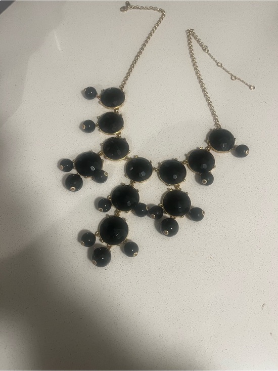 J. Crew Jewelry - J. Crew Black and Gold Cluster Statement Necklace